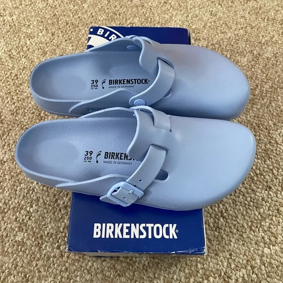 Birkenstock Boston Eva women’s sandals in Dusty Blue - Picture 2 of 3
